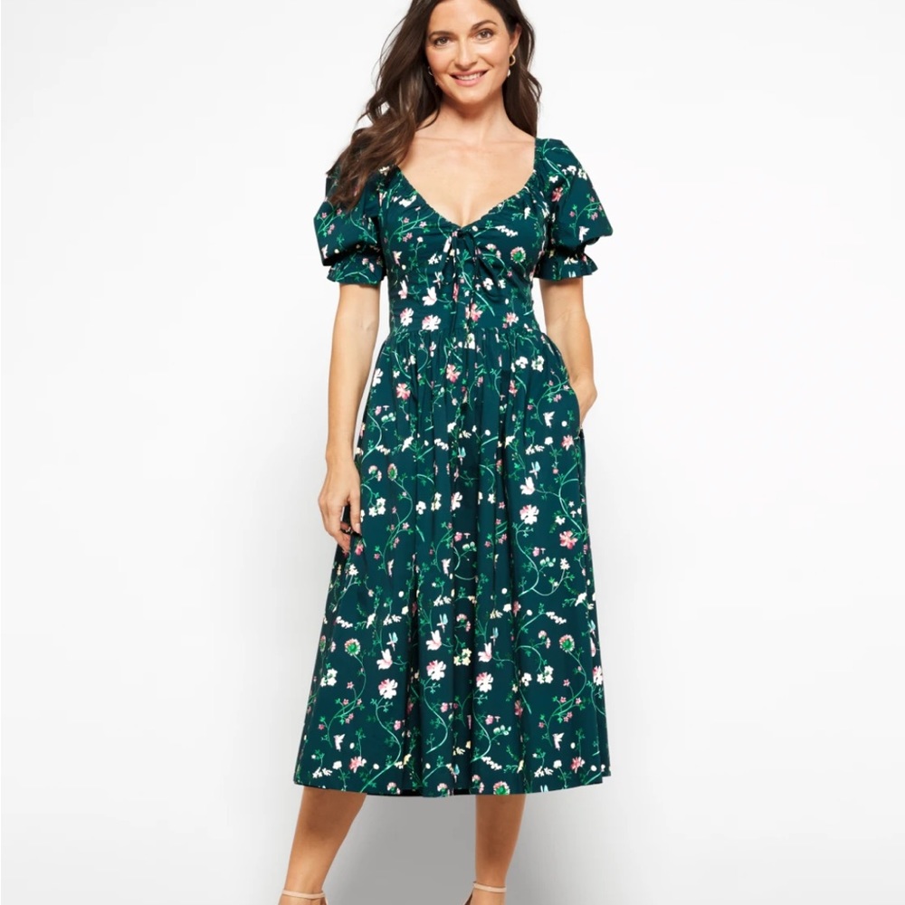 Hill House Home Ophelia Nap Dress Green Floral
